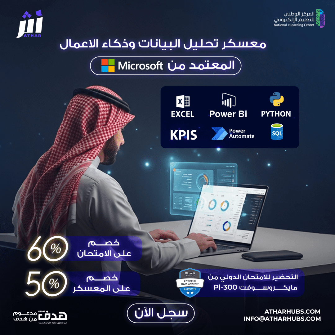 معسكر تحليل البيانات - مستفيد أكاديمية أثر