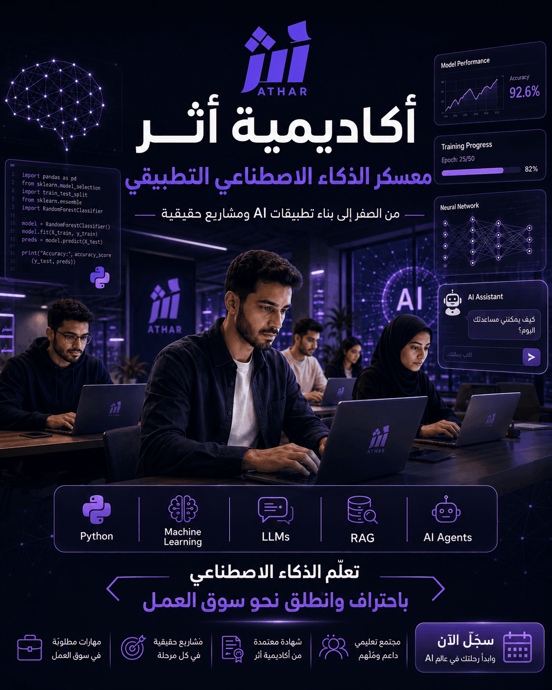 معسكر الذكاء الاصطناعي – مستفيد أكاديمية أثر